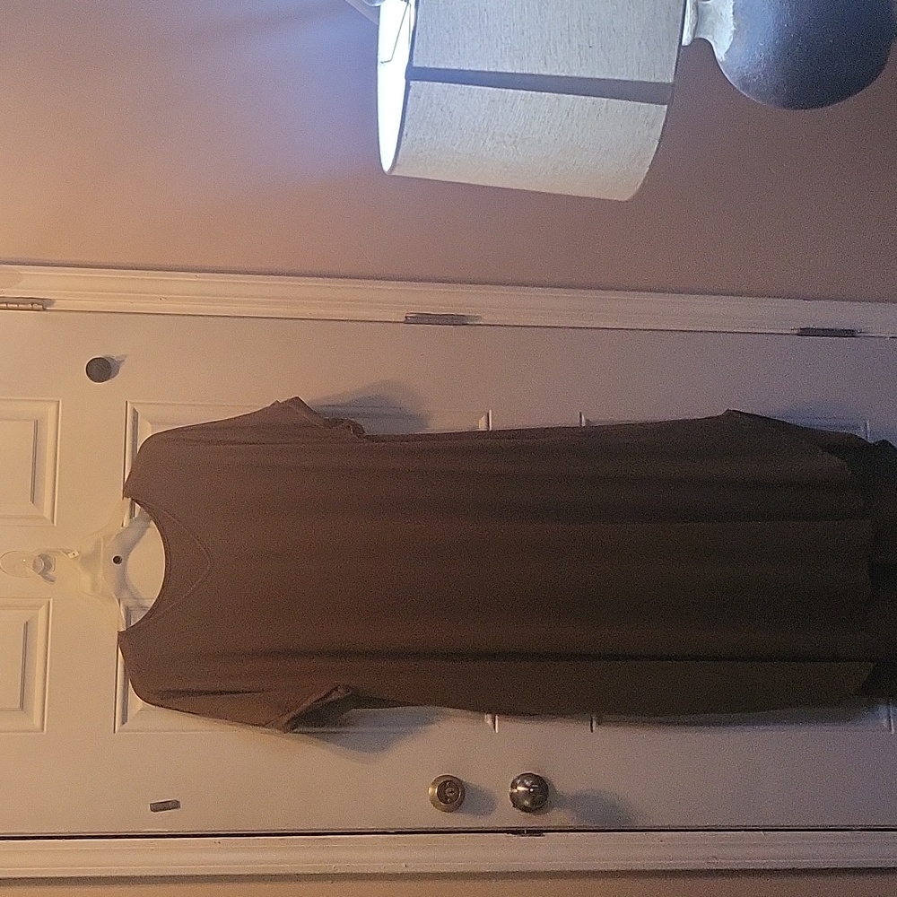 Dark green maxi dress size 3x NWOT V neck